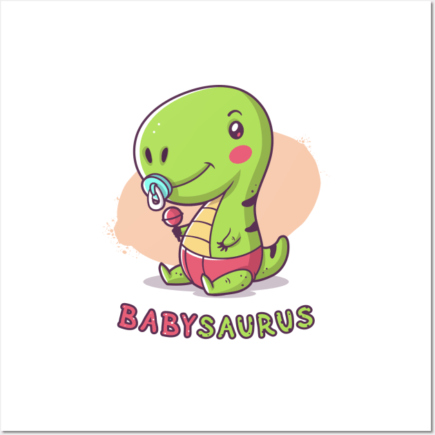 Babysaurus Rex Wall Art by zoljo